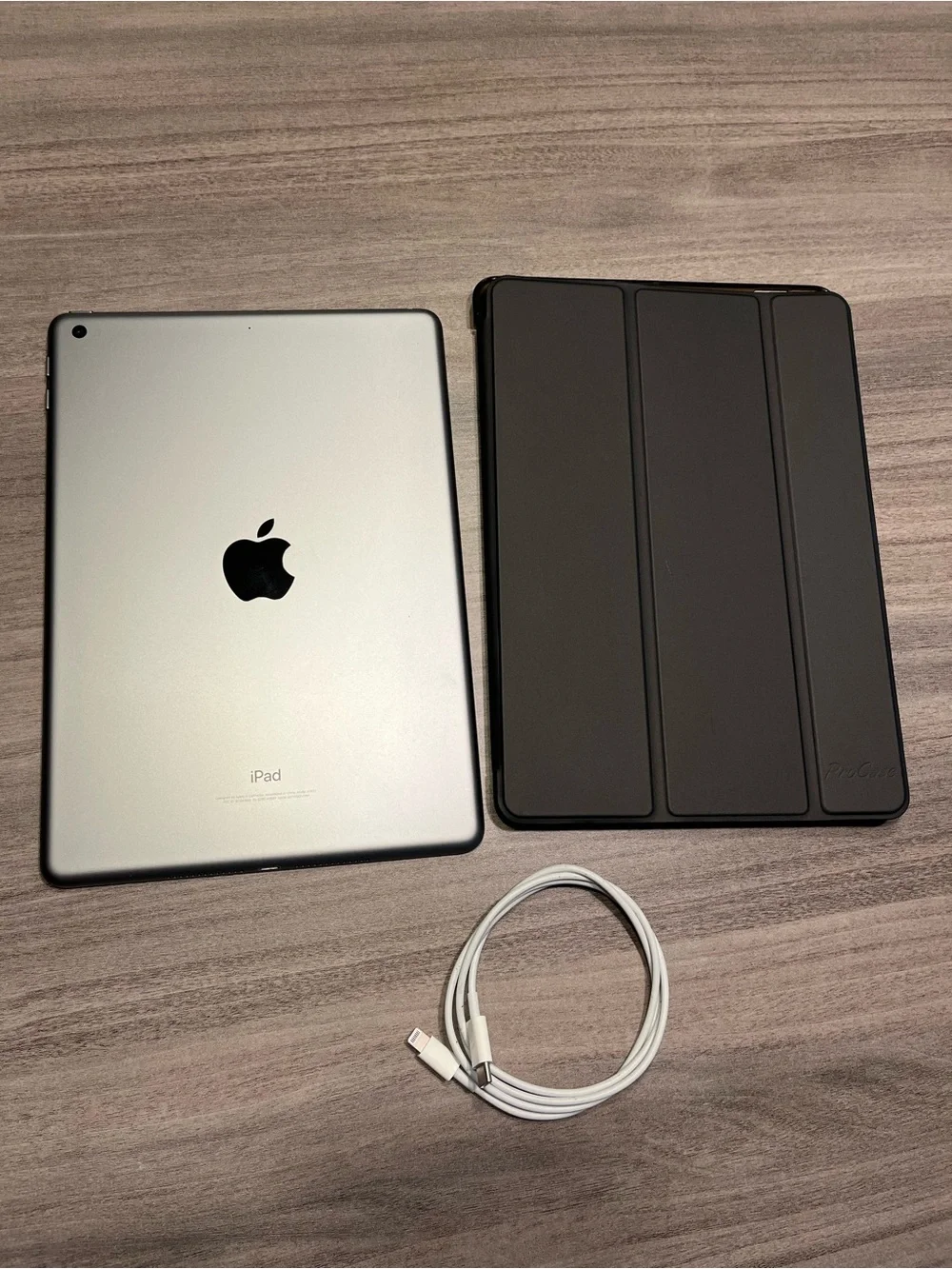 Apple iPad 129GB 6th generation with Black Cover and Clear Protective Case